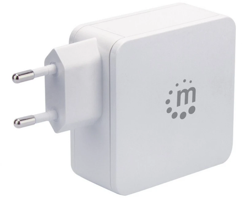 Manhattan kroviklis USB-C 5-20V iki 45W, USB-A 5V iki 2.4A baltas