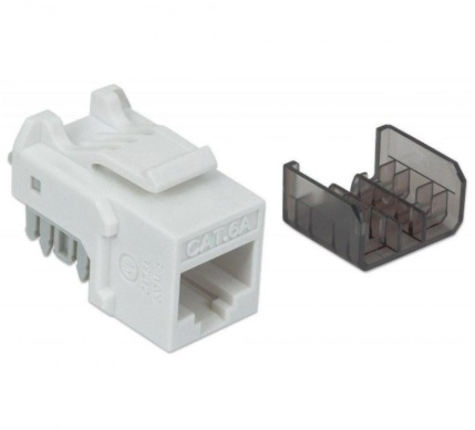 Intellinet 513791 modulis Keystone RJ45 UTP Cat6a 10GbE, Punch-Down, balta
