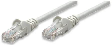 Intracom INTELLINET tinklo kabelis Cat5e U/UTP 15m 50ft. Pilki RJ-45 Vyriški / RJ-45 Vyriški Paauksuoti kontaktai.