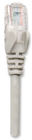 Intracom INTELLINET tinklo kabelis Cat5e U/UTP 15m 50ft. Pilki RJ-45 Vyriški / RJ-45 Vyriški Paauksuoti kontaktai.