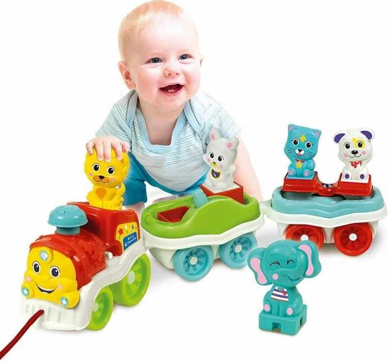 Interaktyvus traukinys su gyvūnais Clementoni Baby