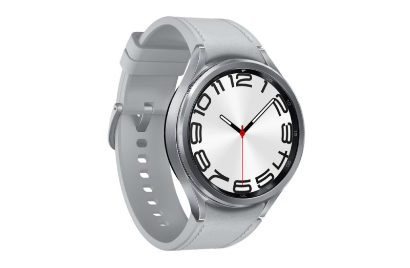 Išmanusis laikrodis Samsung Galaxy Watch 6 Classic, 47 mm, Sidabro spalvos korpusas su pilkos spalvos dirželiu