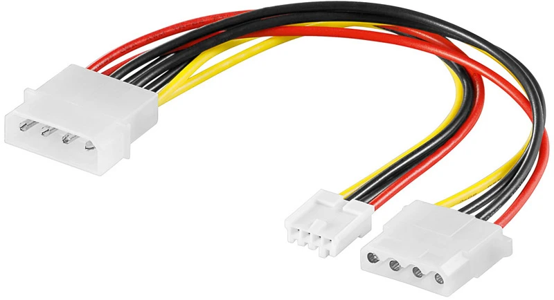 Akyga Oem Molex maitinimo laidas mini-Molex + Molex - 15cm