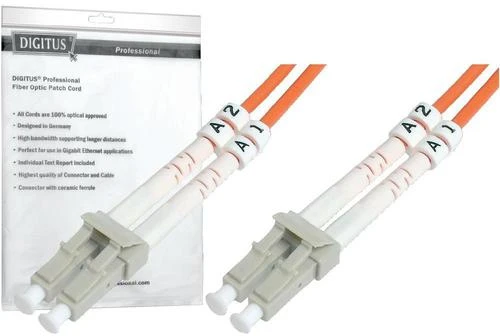 Assmann Electronic „Assmann“ elektroninis DIGITUS šviesolaidinis laidas nuo LC iki LC daugiamodis 50/125 mju dvipusis ilgas 3 m klasės OM3