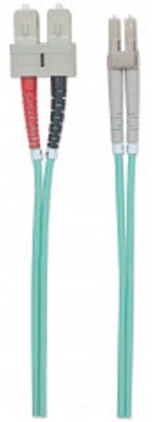 Intracom INTELLINET Fiber Optic Komutacinis kabelis LC/SC OM3 5m aqua 50/125um Duplex Multimode