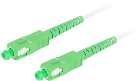 LANBERG šviesolaidinis patchcord SM SC/APC-SC/APC simplex 5m LSZH g657a2 3.0mm baltas