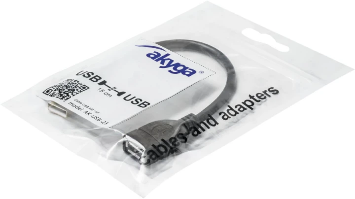 Adapteris Akyga AK-USB-23 iš USB į OTG 0.15M juodas