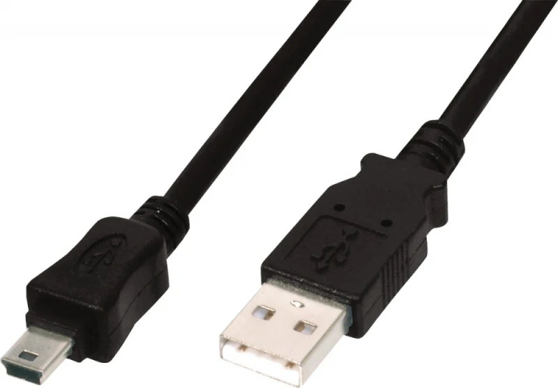 Assmann Electronic DIGITUS USB 2.0 jungties kabelis tipas A - mini B 5pin M/M 1.0m USB 2.0 conform bl