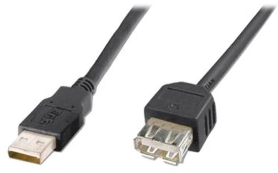 Assmann Electronic DIGITUS AK-300200-030-S USB 2.0 HighSpeed ilgintuvas USB A M kištukas /USB A F lizdas 3m juodas