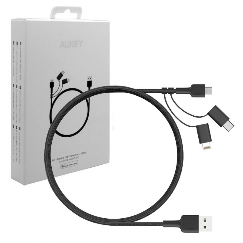 Aukey 3in1 pintas kabelis CB-BAL05