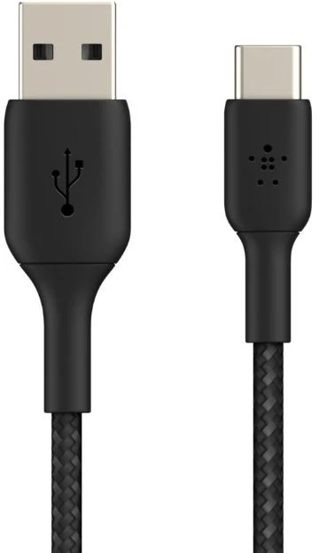 USB kabelis Belkin Boost Charge Braided USB-A to USB-C 1.0m juodas