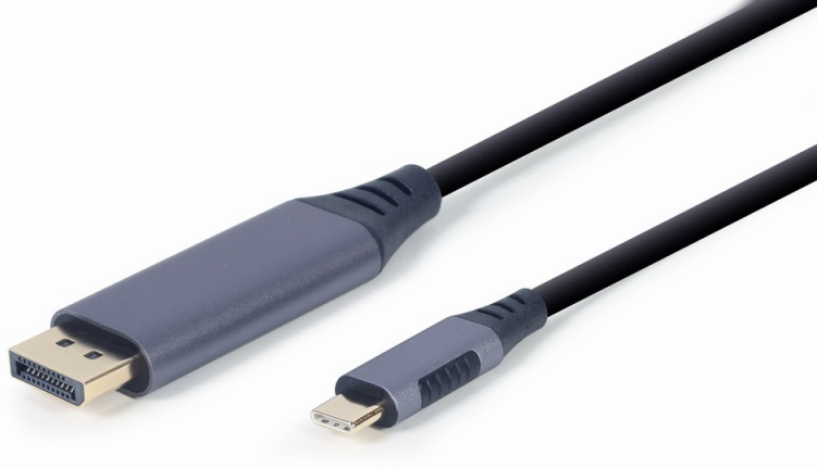 GEMBIRD CC-USB3C-DPF-01-6 USB Type-C su DisplayPort vyriško adapterio laido vieta pilkas 1,8m