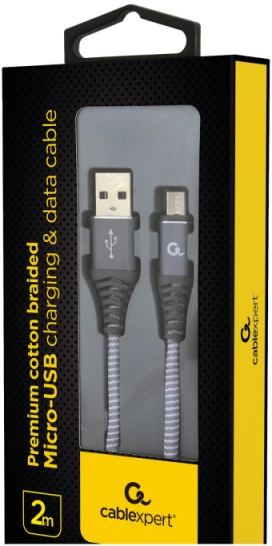 KABELAS USB2 Į MICRO-USB 2M/CC-USB2B-AMMBM-2M-WB2 GEMBIRD