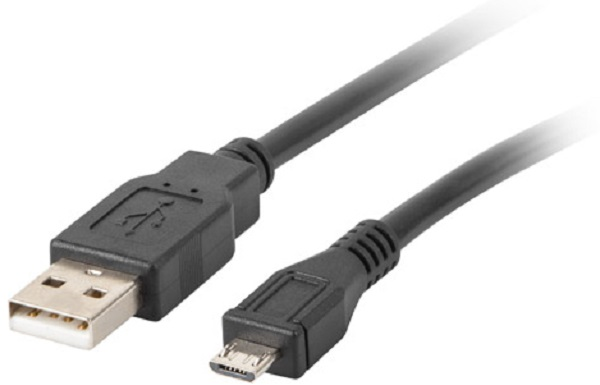 LANBERG CA-USBM-10CC-0003-BK cable USB 2.0 micro AM-MBM5P 30cm juodas
