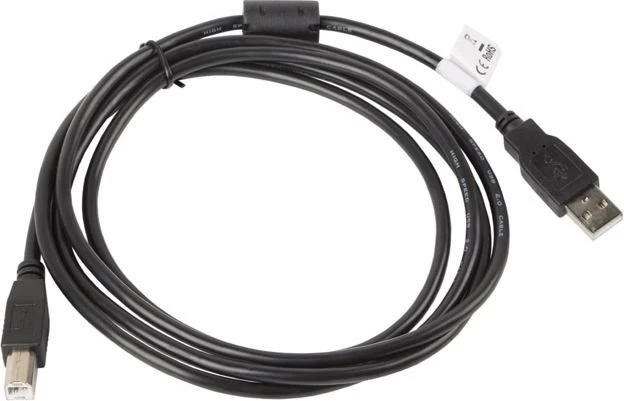 LANBERG CA-USBK-11CC-0018-BK kabelis USB 2.0 mini AM-BM5P su feritu 1,8 m