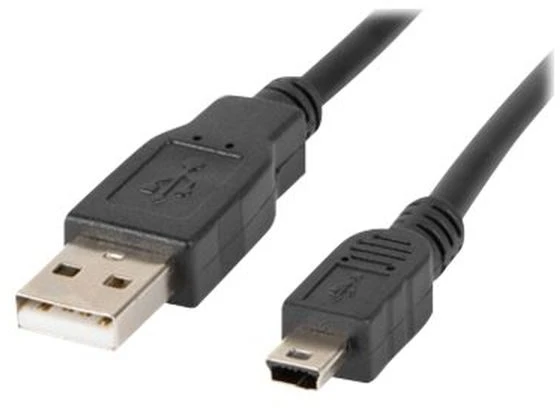 LANBERG CA-USBK-10CC-0018-BK cable USB 2.0 mini AM-BM5P 1.8m juodas