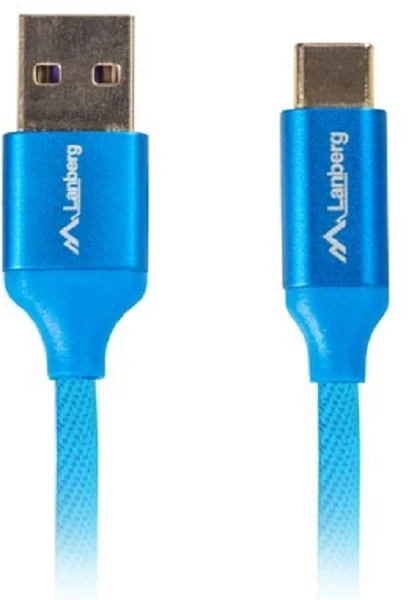 LANBERG CA-USBO-22CU-0018-BL laidas Premium Quck Charge 3.0 USB-C M A M 1,8m Mėlyna