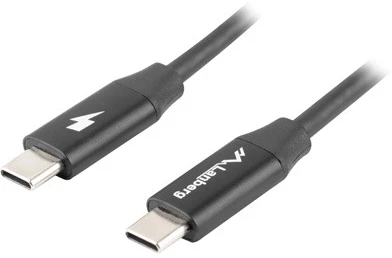 LANBERG USB-C M/M 2.0 laidas 0.5m Quick Charge 4.0 juodas