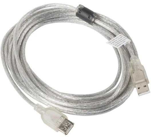 LANBERG CA-USBE-12CC-0050-TR ilgintuvas USB 2.0 AM-AF su feritu 5 m