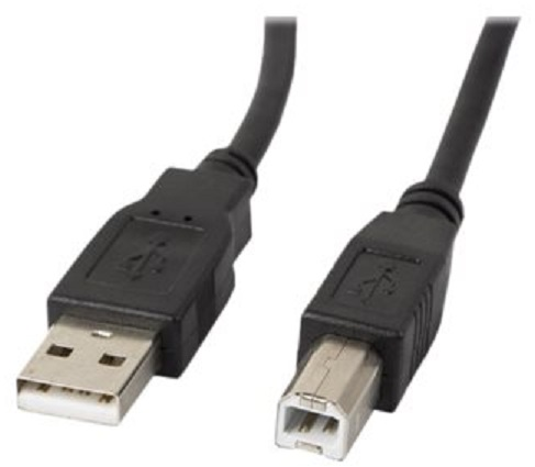 LANBERG USB-A M USB-B M 2.0 cable 0.5m juodas