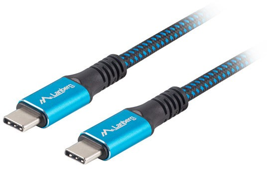 Lanberg | USB-C–USB-C laidas | CA-CMCM-45CU-0005-BK | 0,5 m