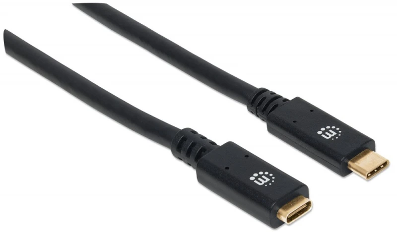 Manhattan USB-C – USB-C USB laidas 1 m juodas (355681)