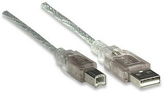 StarTech Manhattan 345408 USB kabelis 5 m 2.0 USB A USB B Sidabras