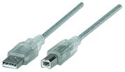 StarTech Manhattan 345408 USB kabelis 5 m 2.0 USB A USB B Sidabras