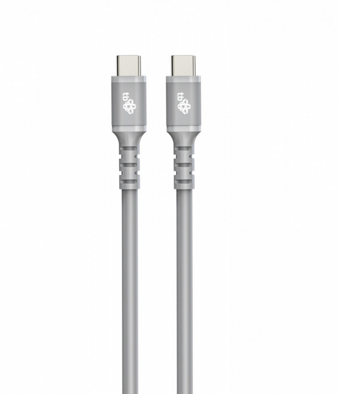 TB USB C - USB C laidas 1m silikoninės pilkos spalvos
