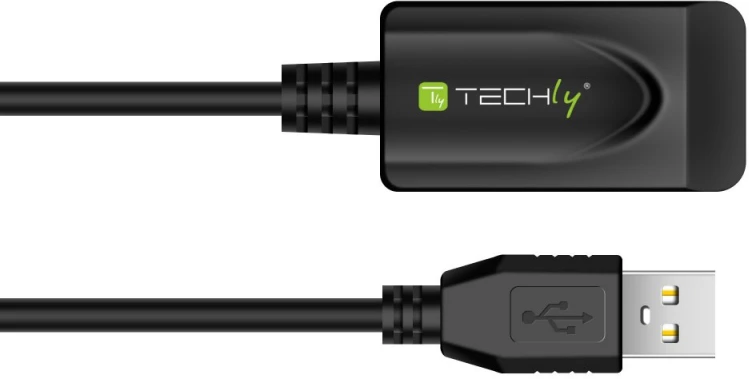 TECHLY Active Extension Cable USB Hi Speed 5m Juodas