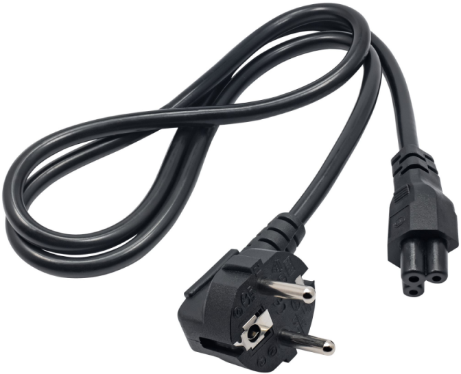 Akyga maitinimo laidas Nešiojamojo kompiuterio maitinimo laidas 1m dobilas IEC C5 250V / 50Hz (AK-NB-08A)