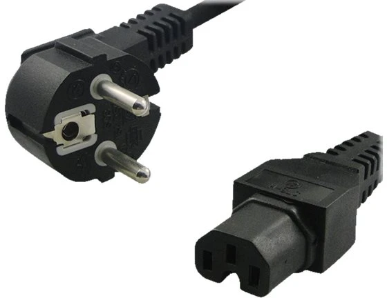 LOGILINK CP105 LOGILINK - Maitinimo laidas, apsauginis kištukas 90 iki IEC C15 moteriškas, 2m, juodas
