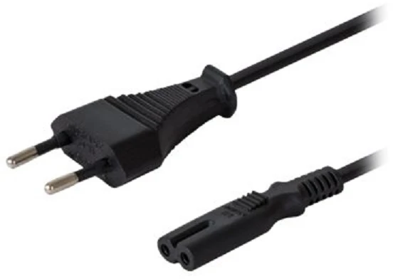 Maitinimo Laidas - SAVIO CL-100 1.8m IEC Type E C7 2.5A Juodas