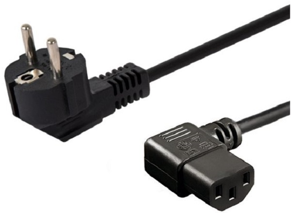 Maitinimo Laidas - SAVIO CL-116 1.8m IEC C13 Kampiniai Jungtys Juodas