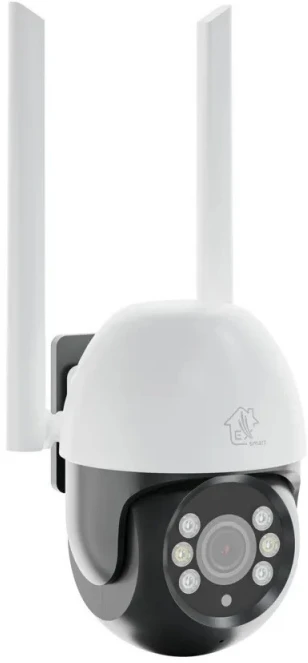 Bevielė išmanioji Wi-Fi lauko kamera, 3MP, 12V DC, valdoma PTZ 310°, IP65, balta, TUYA, Smart Life, Extralink