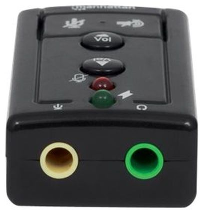 MANHATTAN 152341 Manhattan garso plokštė Hi-Speed USB virtuali 7.1 3D su garsumo valdymu
