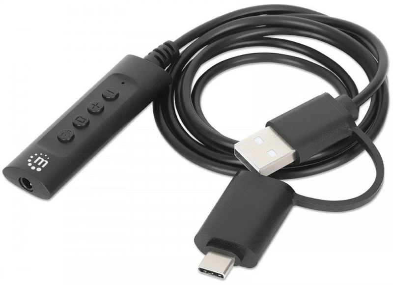 Manhattan USB garso adapteris su valdymo pulteliu