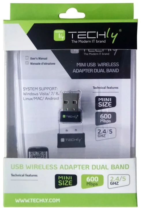 TECHLY Wi-Fi adapteris dėžutėje