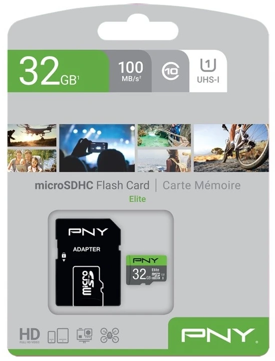Atminties kortelė PNY Technologies PNY Elite 32 GB Micro SDHC UHS-I 10 klasė