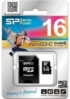 Atminties kortelė Silicon Power | 16 GB | Micro SDHC | Flash atminties klasė 10 | SD adapter