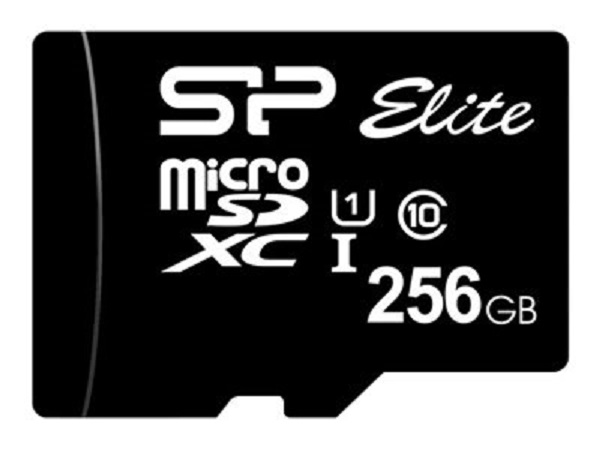 Atminties kortelė Silicon Power Elite 256 GB, micro SDXC, Flash atminties klasė 10, su adapteriu, UHS-I
