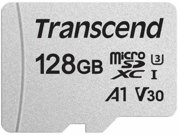 Atminties kortelė su adapteru Transcend microSDXC USD300S 128GB CL10 UHS-I U3 iki 95MB/S
