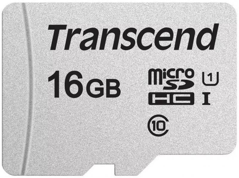 Atminties kortelė su adapteriu Transcend microSDHC USD300S 16GB CL10 UHS-I U3 iki 95MB/S