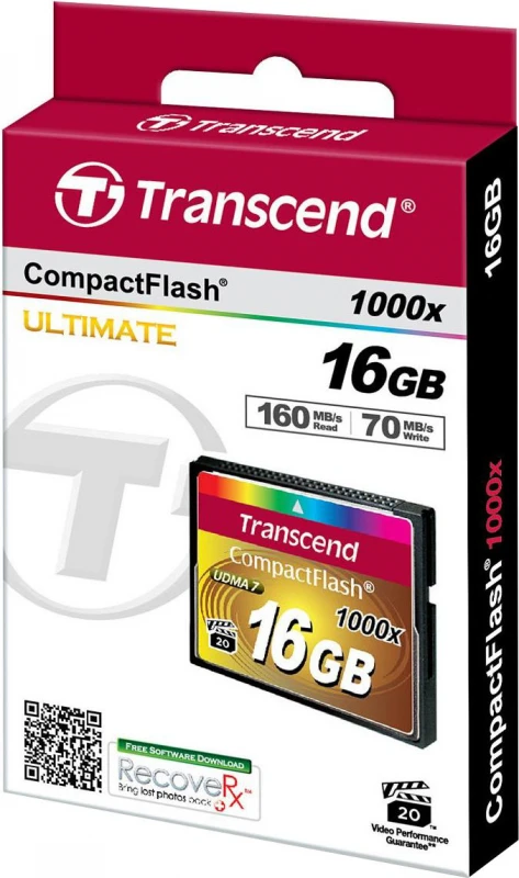 Atminties kortelė Transcend Compact Flash 16GB 1000x