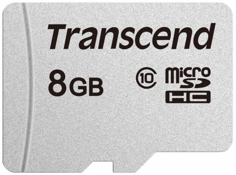 Atminties kortelė „TRANSCEND“ 8 GB „Micro SD“ be adapterio, 10 klasė