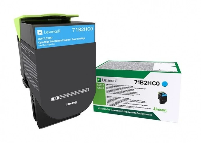 Lexmark grąžinimo programos dažų kasetė CS/CX417,517 | 3.5K grąžinimo programos dažų kasetė (CS/CX417,517) | Tonerio kasetė | Žydra spalva