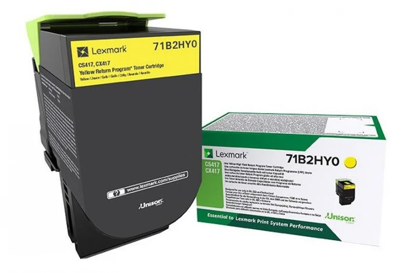 Lexmark grąžinimo programos dažų kasetė CS/CX417,517 | 3,5K grąžinimo programos dažų kasetė CS/CX417,517 | Kasetė | Geltona