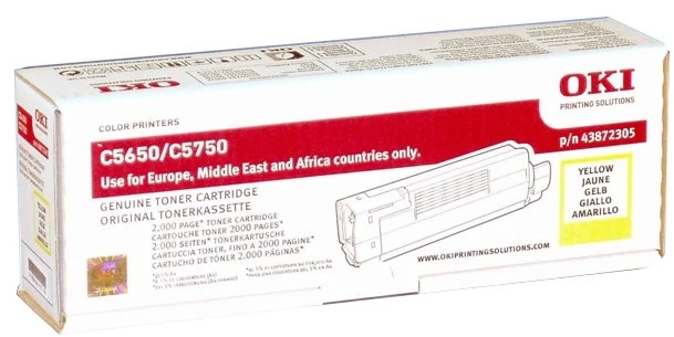 OKI 43872305 tonerio kasetė Originalus Geltona 1 vnt