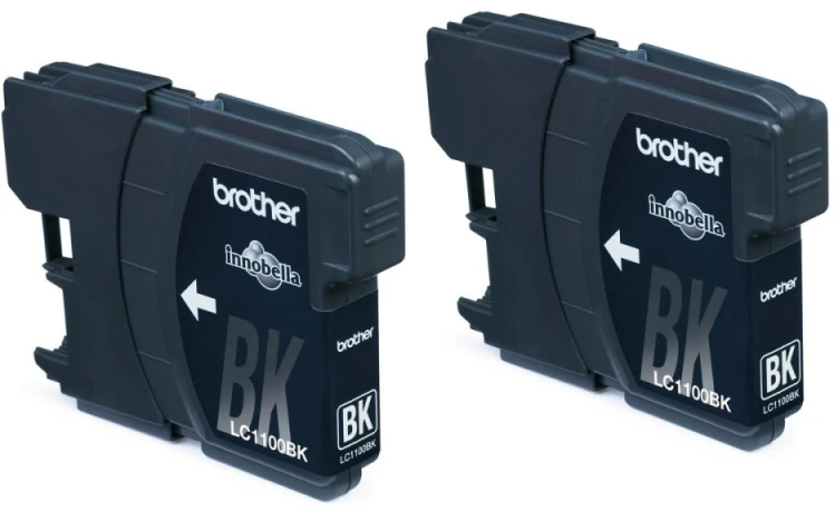 Rašalo kasetė Brother LC1100 juodas| 2vnt | DCP395CN/DCP585CW/DCP6690CW
