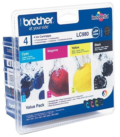 Rašalo kasetė Brother LC980 CMYK | DCP145C/ DCP165C/ MFC250C/MFC290C